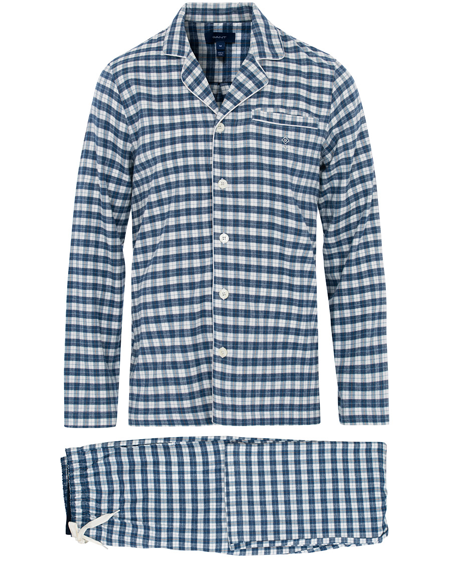 Herr | Underkläder | Gant | Flannel Pyjama Set Eggshell