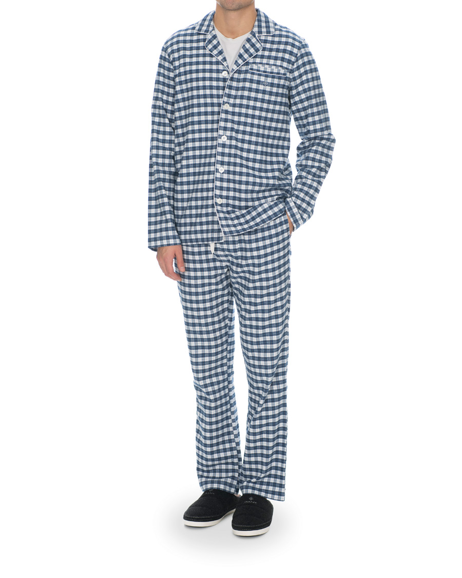 Herr | Underkläder | Gant | Flannel Pyjama Set Eggshell