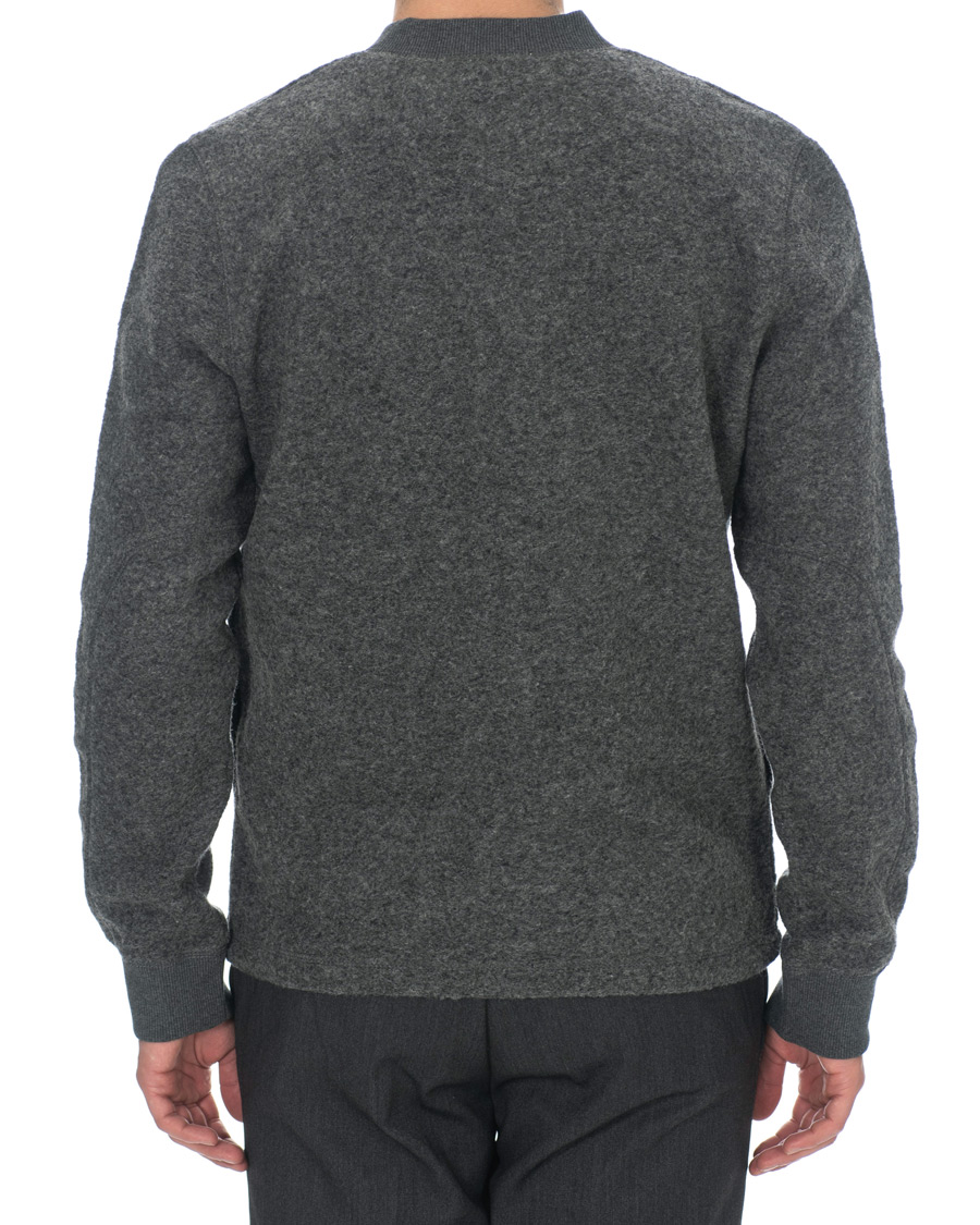 Herr | Tröjor | Samsøe Samsøe | Samsøe & Samsøe Allaro Full Zip Wool Cardigan Dark Grey Melange