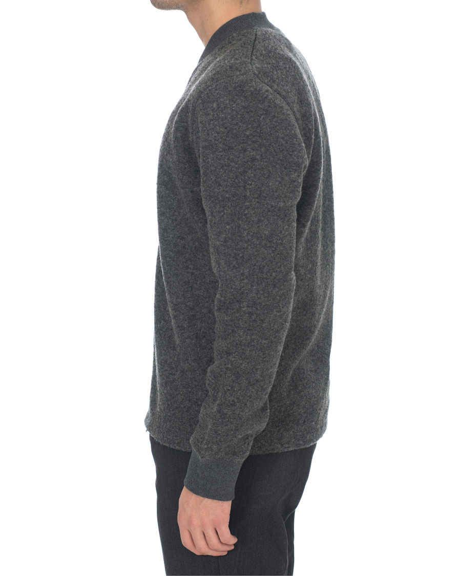 Herr | Tröjor | Samsøe Samsøe | Samsøe & Samsøe Allaro Full Zip Wool Cardigan Dark Grey Melange
