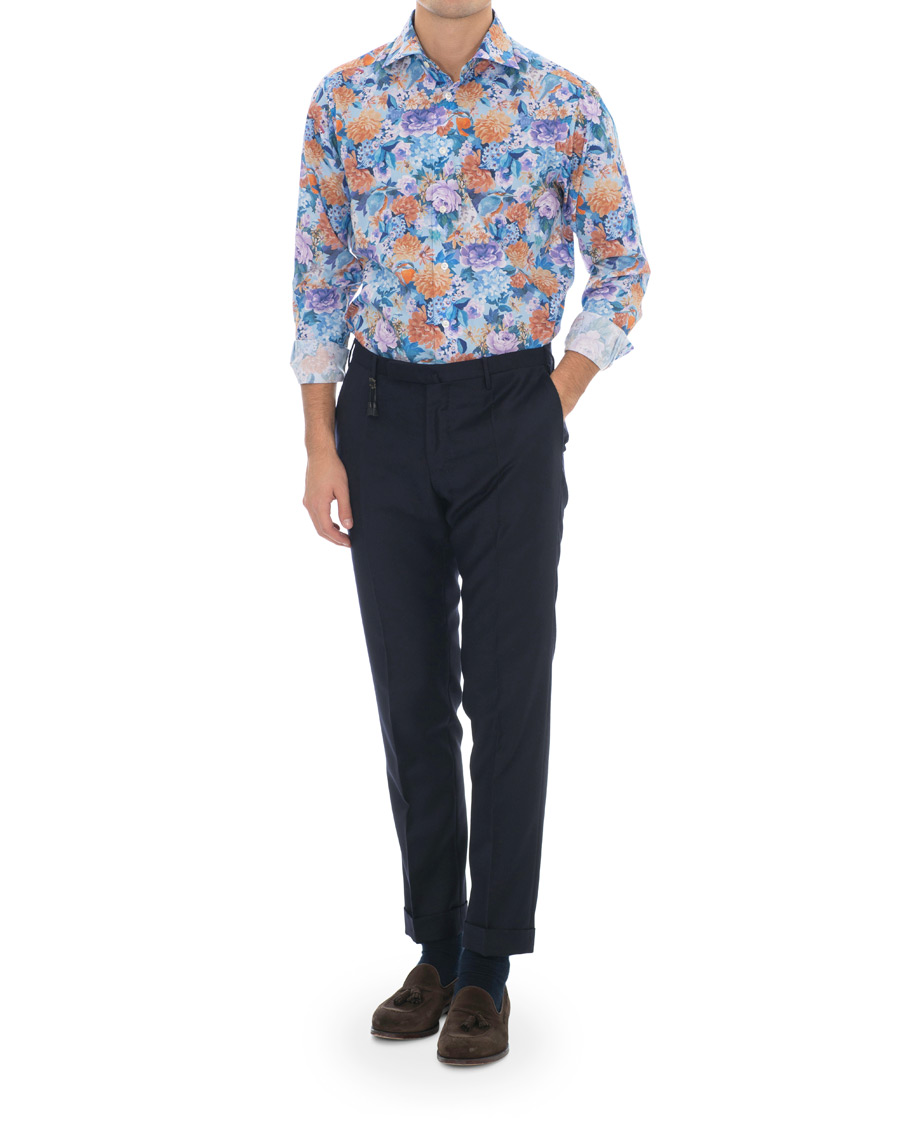 Herr | Skjortor | Eton | Slim Fit Floral Print Cut Away Shirt Multi