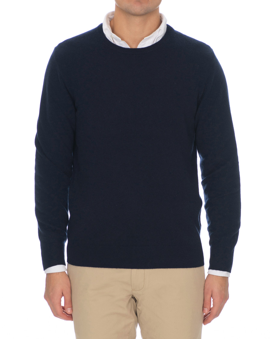 Herr | Tröjor | J.Crew | Cashmere Crew Neck Navy
