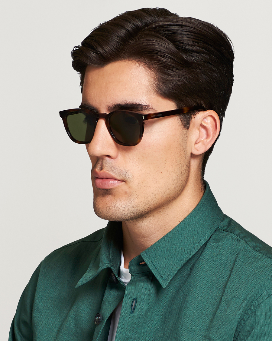 Herr | Solglasögon | Saint Laurent | SL 28 Sunglasses Havana/Green