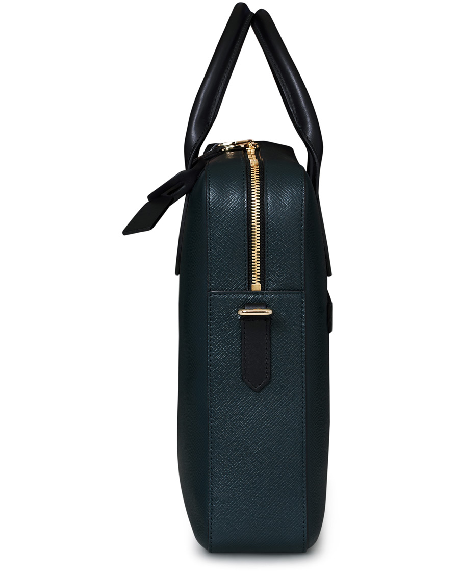Herr | Smythson Maxi Panama Slim Briefcase Sage Green | Smythson | Maxi Panama Slim Briefcase Sage Green
