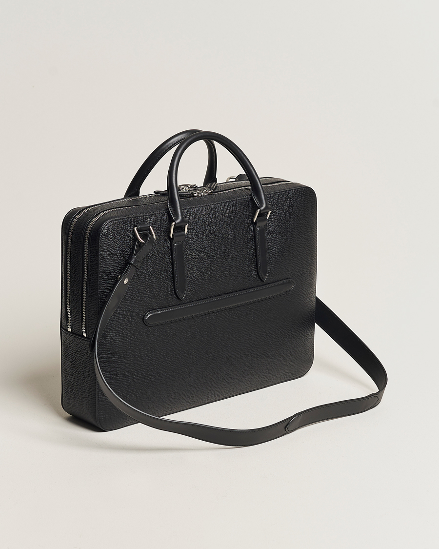 Herr | Väskor | Smythson | Ludlow Large Briefcase With Zip Front Black