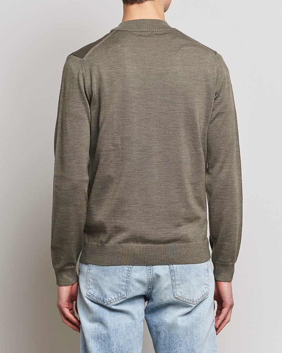 Herr | Tröjor | Stenströms | Merino Full Zip Olive