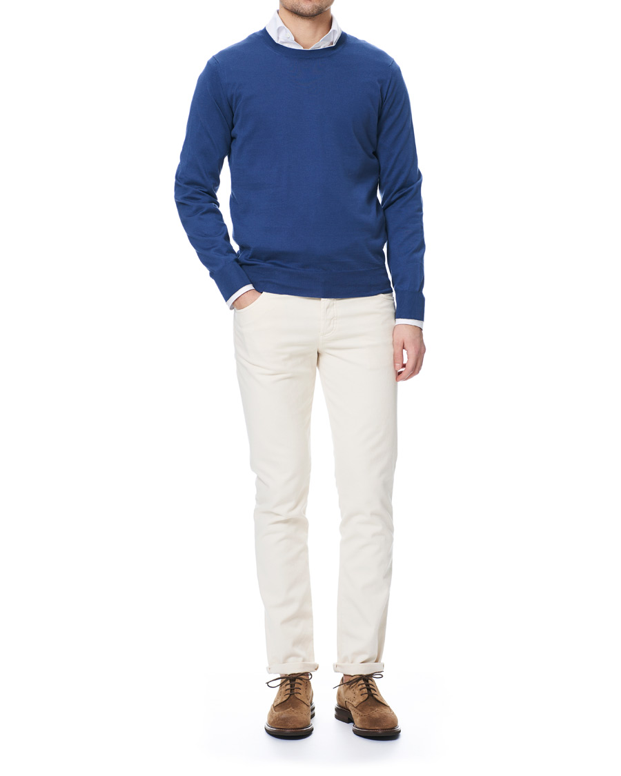 Herr | Byxor | Brunello Cucinelli | Slim Fit 5-Pocket Cotton Twill Pants Off White