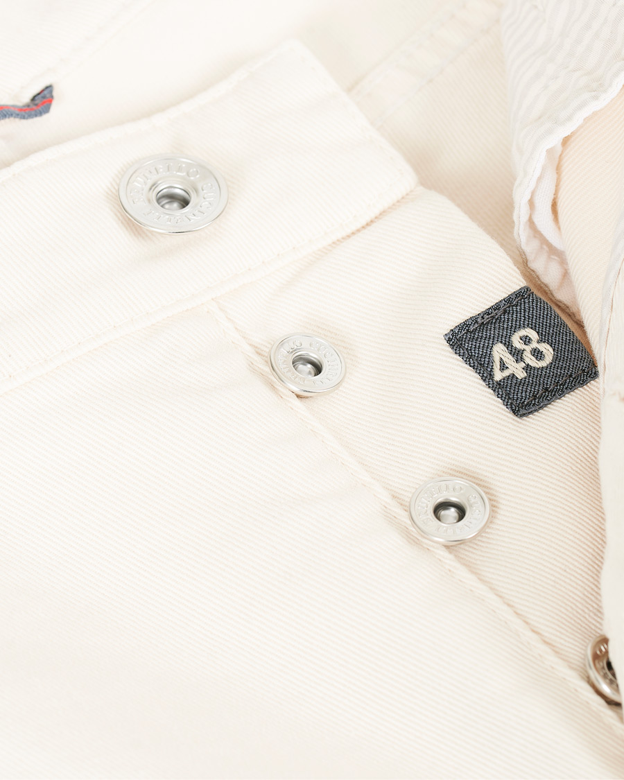 Herr | Byxor | Brunello Cucinelli | Slim Fit 5-Pocket Cotton Twill Pants Off White