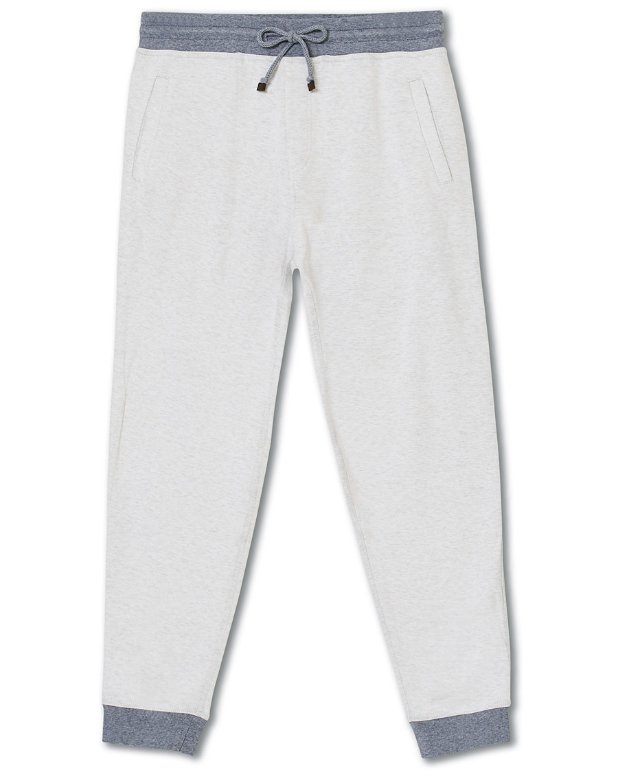 Herr | Byxor | Brunello Cucinelli | Super Light Cotton Jogging Trousers Light Beige