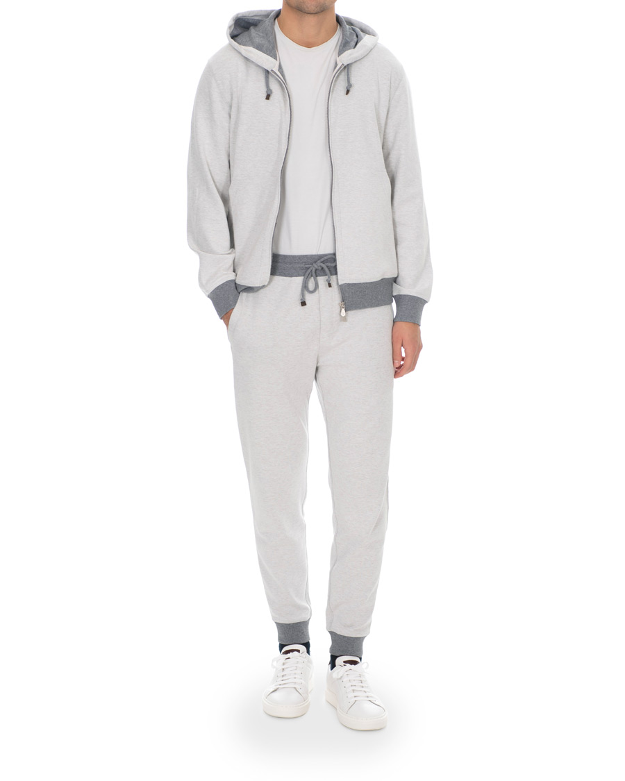 Herr | Byxor | Brunello Cucinelli | Super Light Cotton Jogging Trousers Light Beige