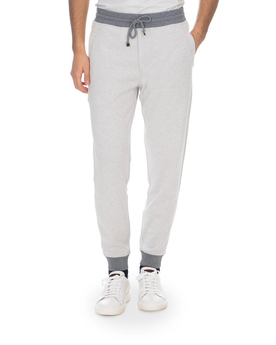 Herr | Byxor | Brunello Cucinelli | Super Light Cotton Jogging Trousers Light Beige