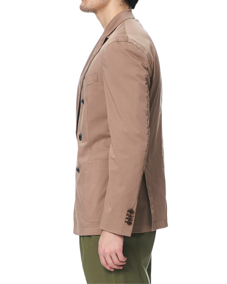 Herr | Kavajer | Boglioli | K Jacket Double Breasted Cotton Blazer Tobacco