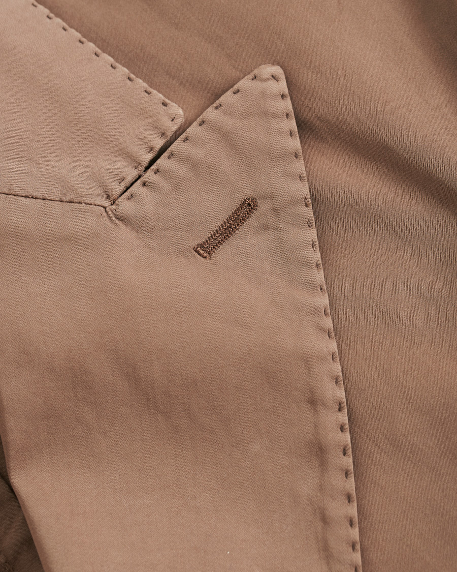 Herr | Kavajer | Boglioli | K Jacket Double Breasted Cotton Blazer Tobacco
