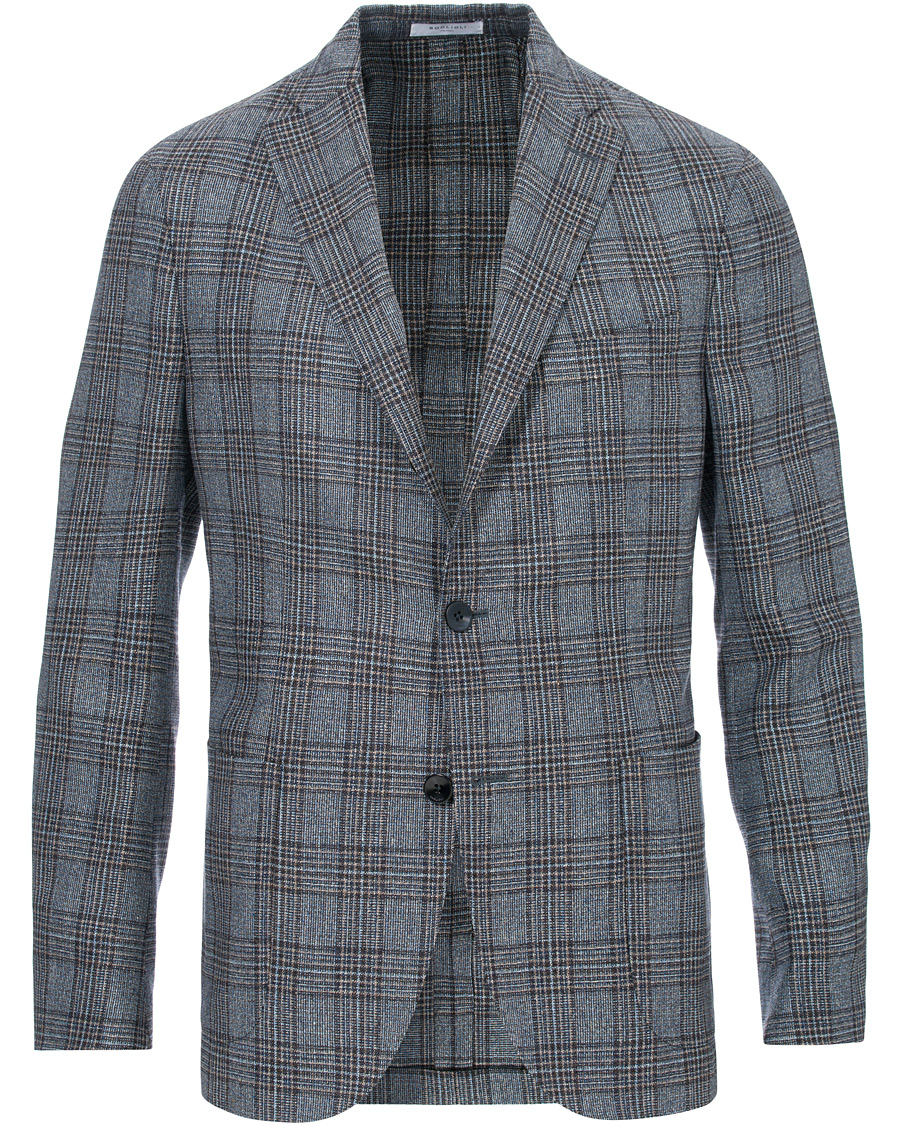 Herr | Kavajer | Boglioli | K Jacket Multicolour Overcheck Blazer Dark Blue