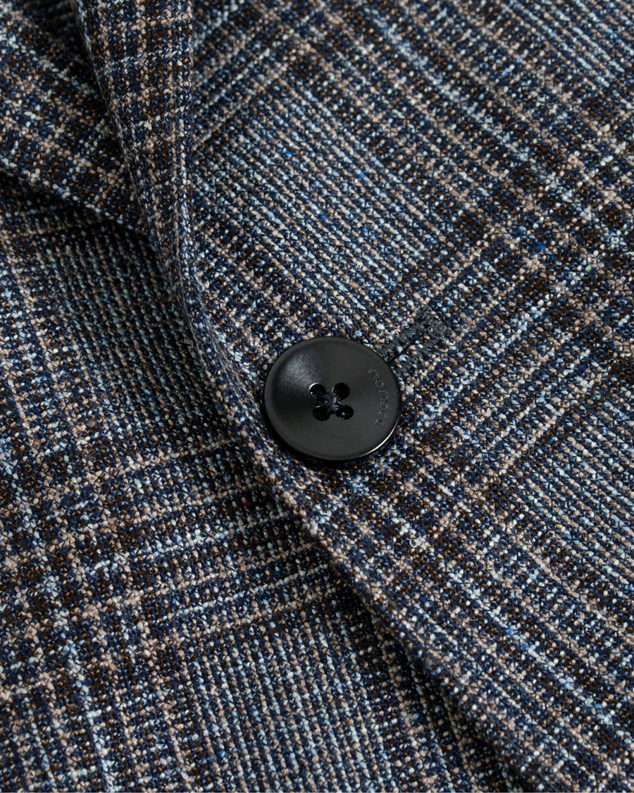 Herr | Kavajer | Boglioli | K Jacket Multicolour Overcheck Blazer Dark Blue