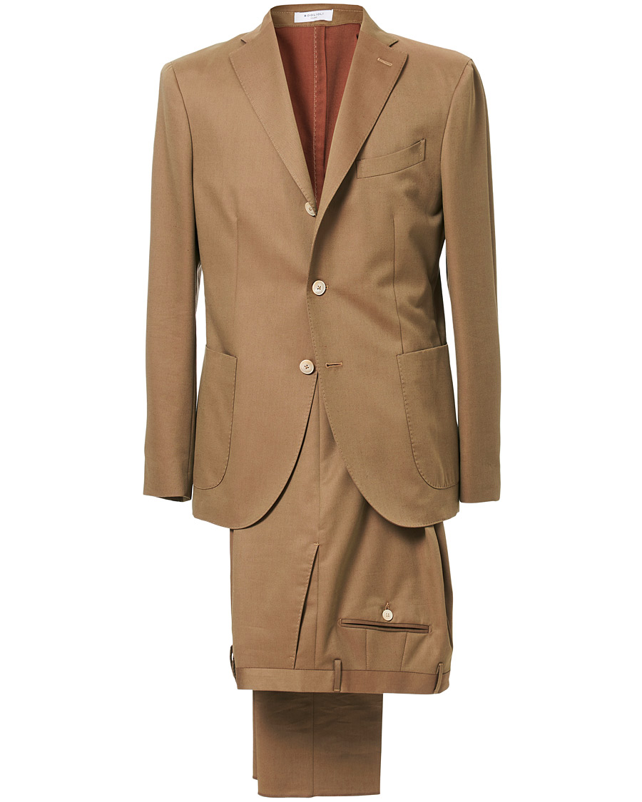 Herr | Kostymer | Boglioli | K Jacket Patch Pocket Wool Blend Suit Tobacco