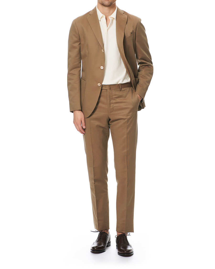 Herr | Kostymer | Boglioli | K Jacket Patch Pocket Wool Blend Suit Tobacco