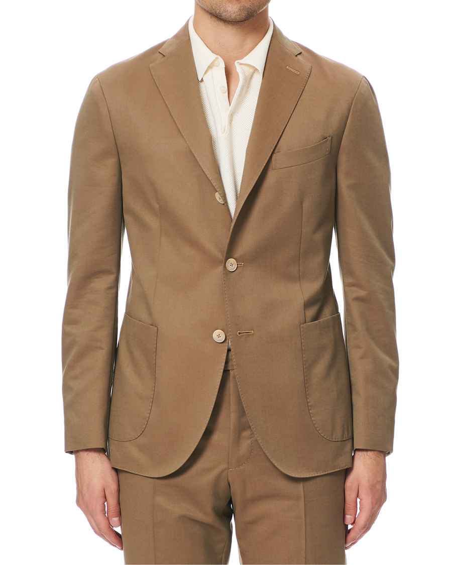 Herr | Kostymer | Boglioli | K Jacket Patch Pocket Wool Blend Suit Tobacco