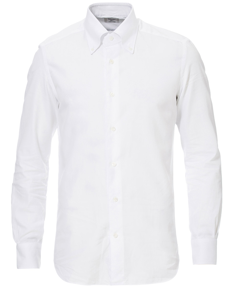 Herr | Skjortor | Mazzarelli | Soft Oxford Button Down Shirt White