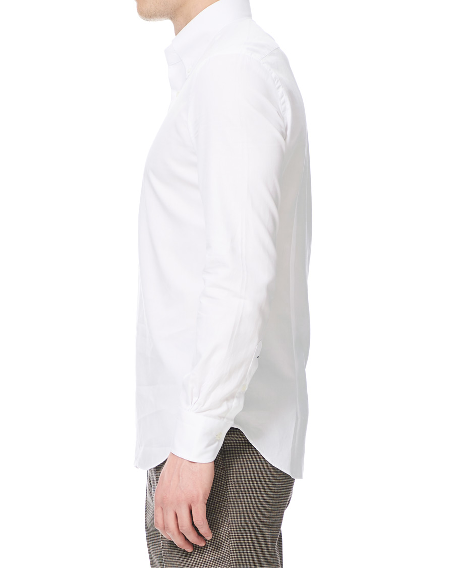 Herr | Skjortor | Mazzarelli | Soft Oxford Button Down Shirt White