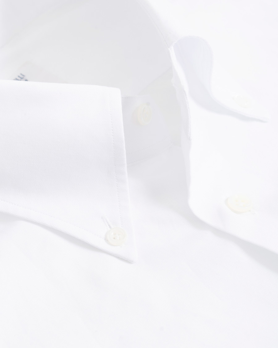 Herr | Skjortor | Mazzarelli | Soft Oxford Button Down Shirt White