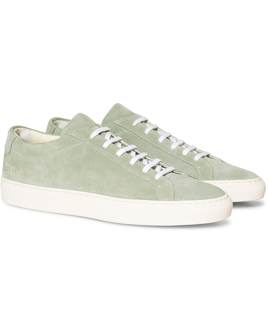 Herr | Common Projects Original Achilles Sneakers Green Suede | Common Projects | Original Achilles Sneakers Green Suede