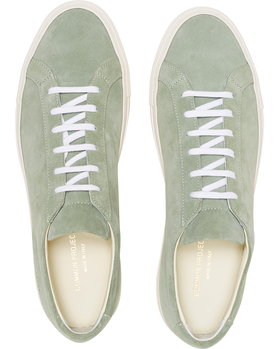 Herr | Common Projects Original Achilles Sneakers Green Suede | Common Projects | Original Achilles Sneakers Green Suede