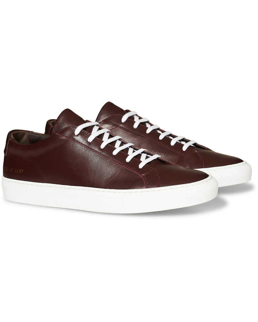 Herr | Common Projects Original Achilles Sneakers Bordeaux Calf | Common Projects | Original Achilles Sneakers Bordeaux Calf