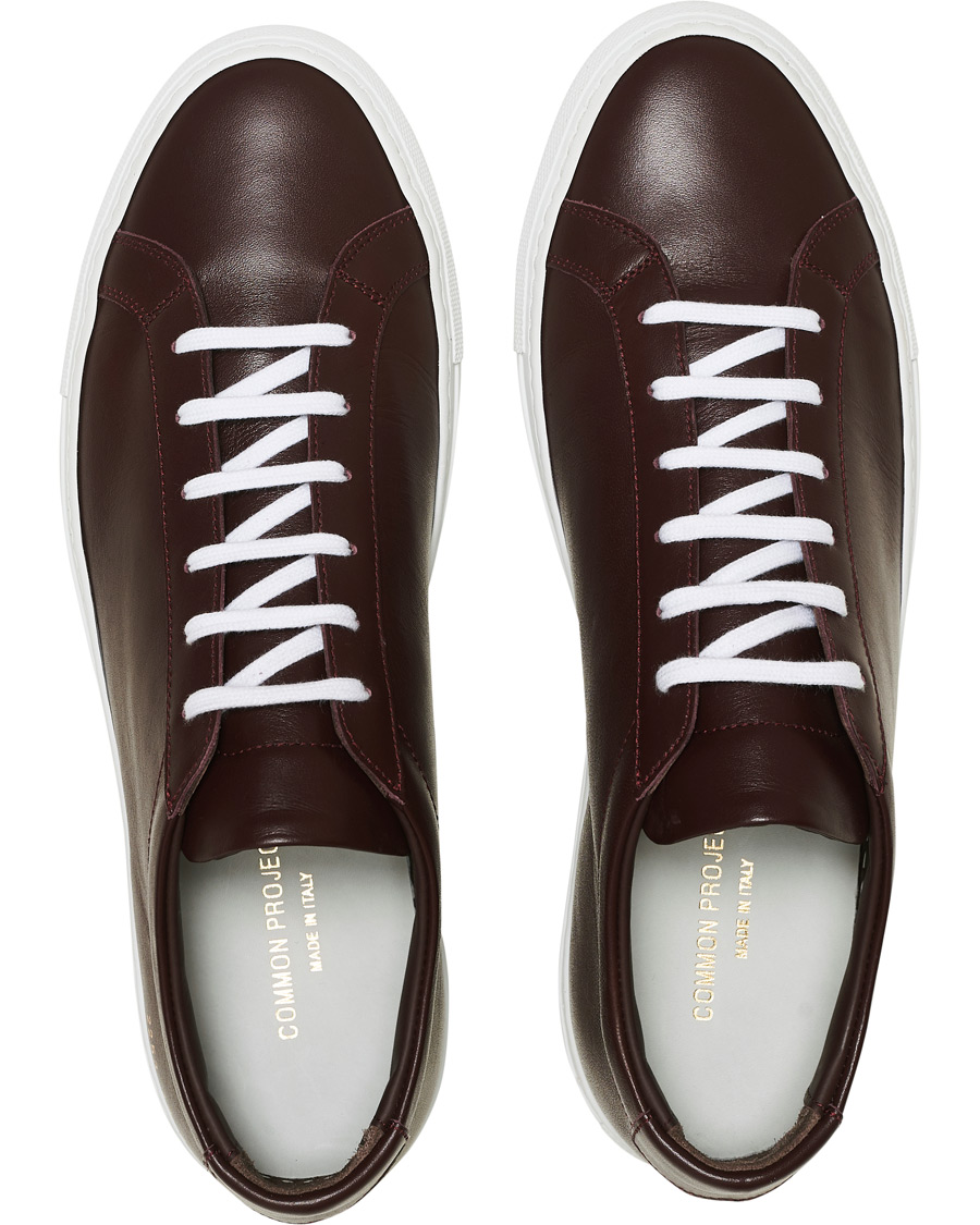 Herr | Common Projects Original Achilles Sneakers Bordeaux Calf | Common Projects | Original Achilles Sneakers Bordeaux Calf