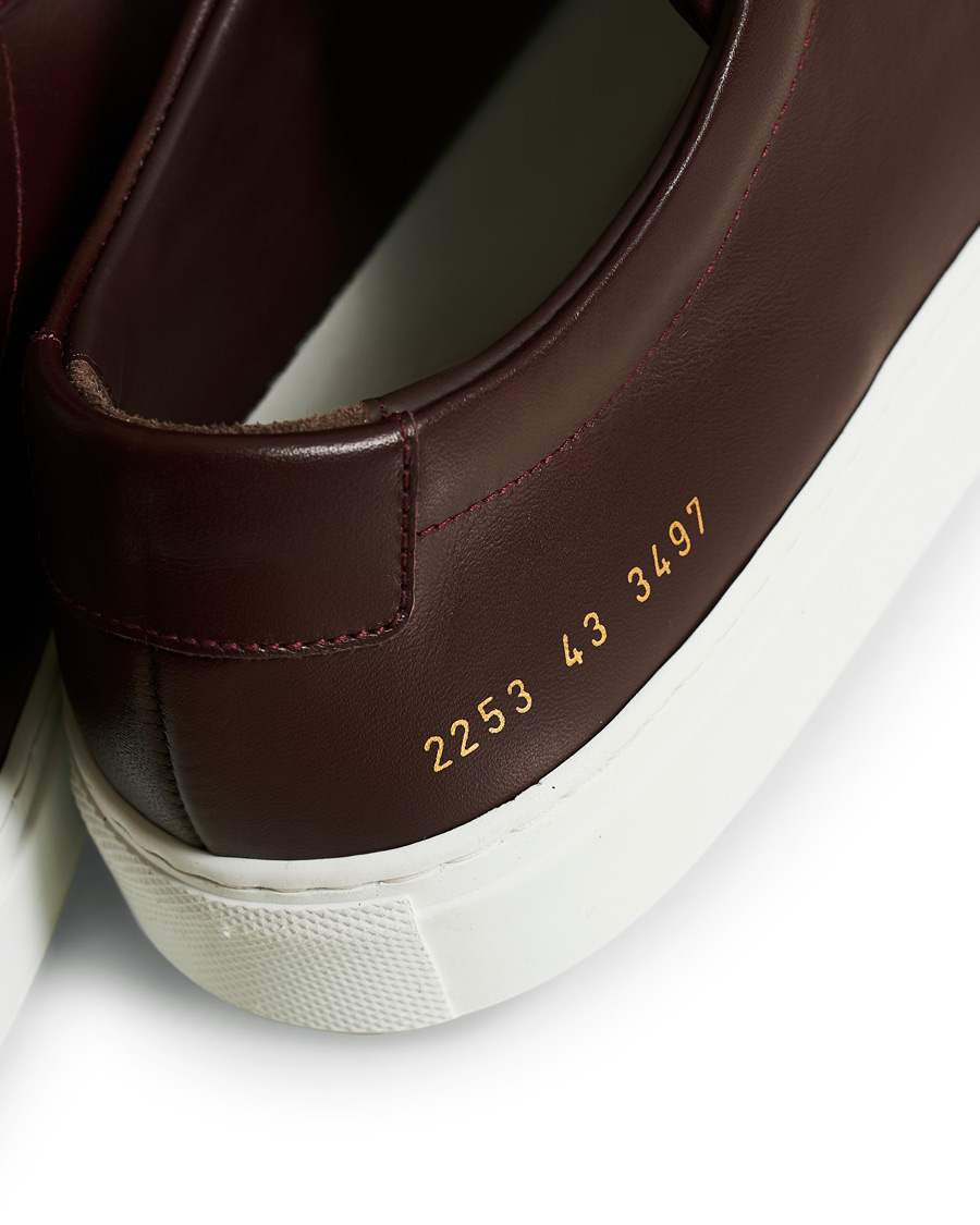 Herr | Common Projects Original Achilles Sneakers Bordeaux Calf | Common Projects | Original Achilles Sneakers Bordeaux Calf