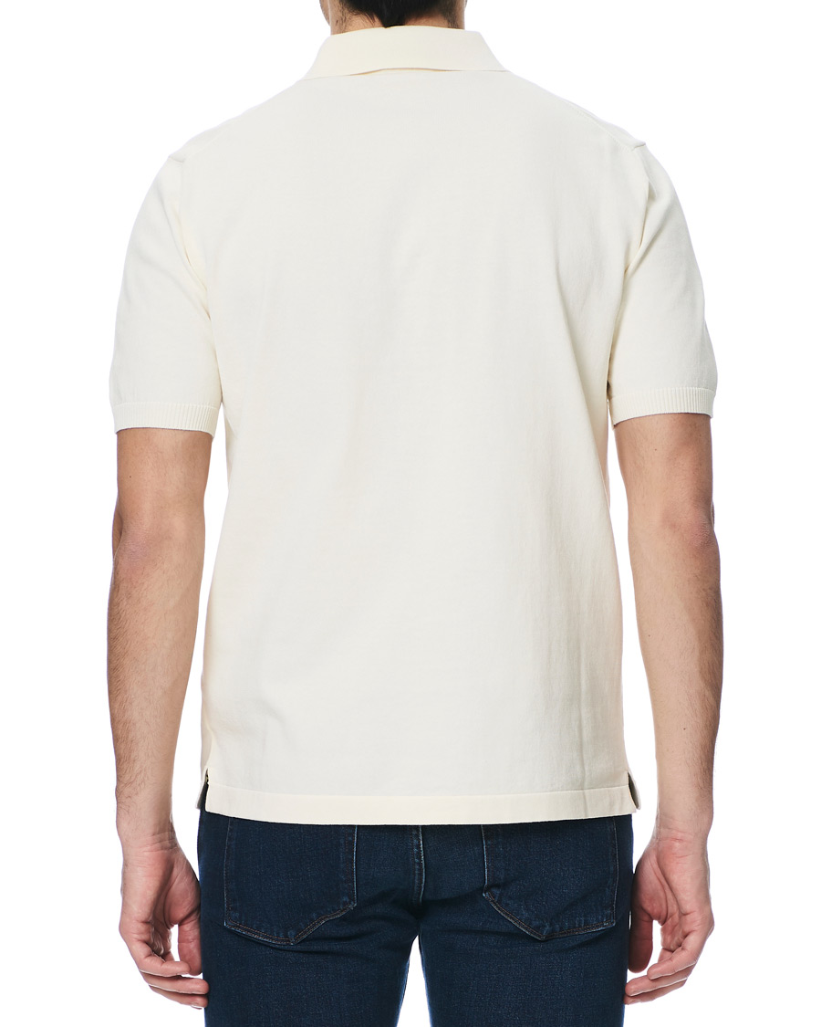 Herr | Pikéer | Andersen-Andersen | Organic Cotton Short Sleeve Polo Off White
