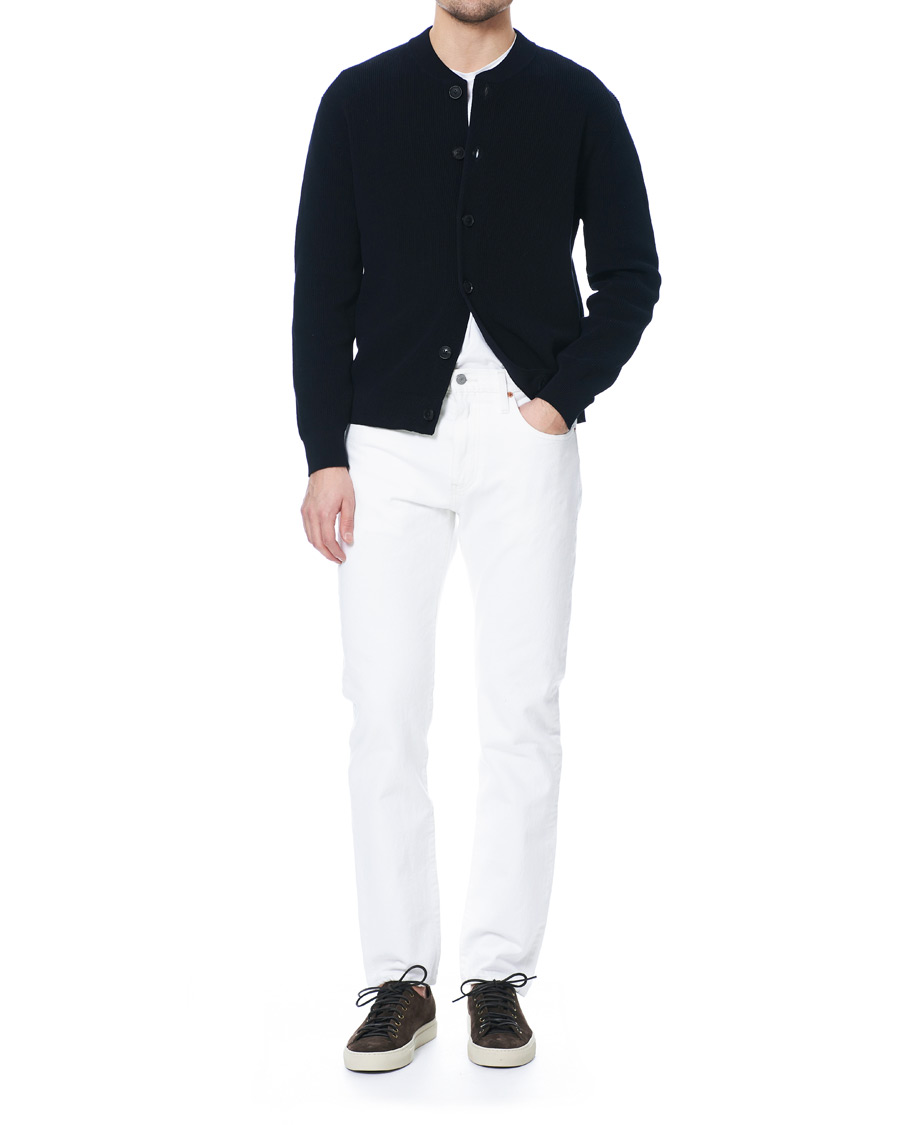 Herr | Tröjor | Andersen-Andersen | Organic Cotton Skipper Jacket Navy Blue