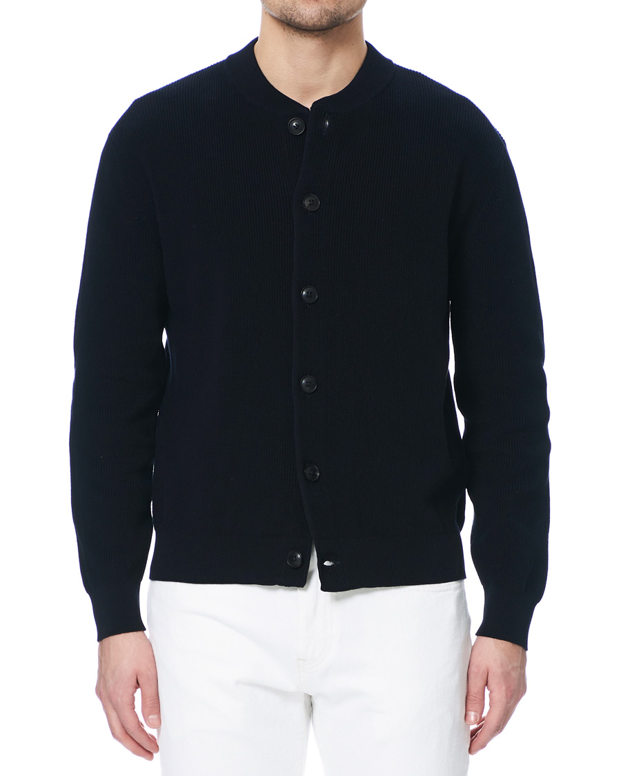 Herr | Tröjor | Andersen-Andersen | Organic Cotton Skipper Jacket Navy Blue