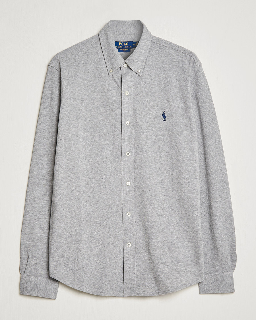 Herr | Skjortor | Polo Ralph Lauren | Slim Fit Featherweight Mesh Shirt Andover Heather