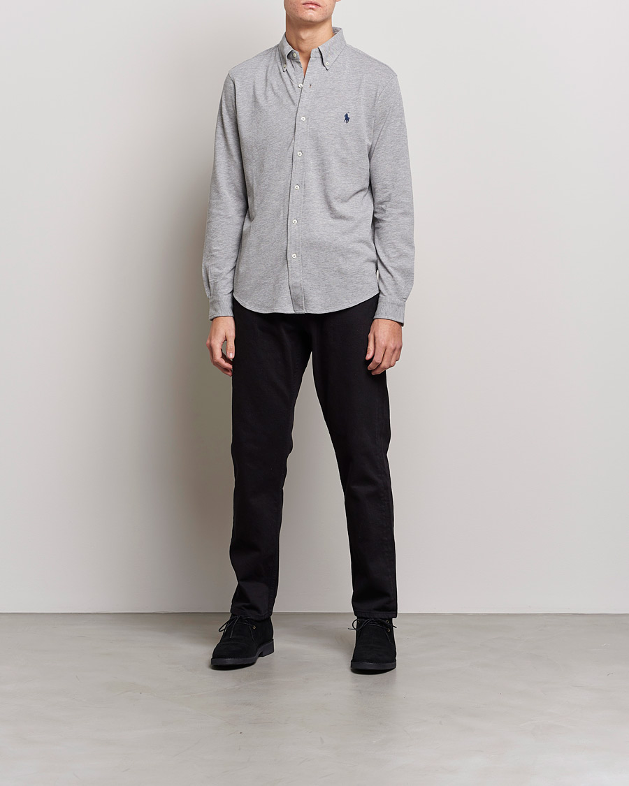 Herr | Skjortor | Polo Ralph Lauren | Slim Fit Featherweight Mesh Shirt Andover Heather