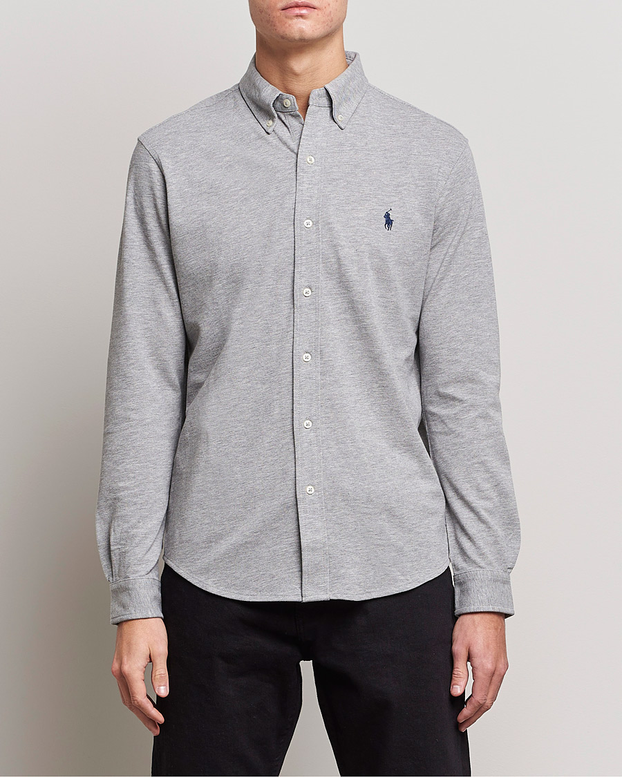 Herre | Pikéskjorter | Polo Ralph Lauren | Slim Fit Featherweight Mesh Shirt Andover Heather