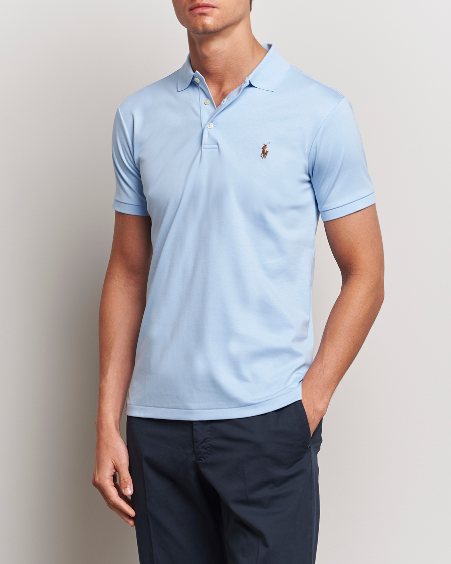 Herr | Kortärmade pikéer | Polo Ralph Lauren | Slim Fit Pima Cotton Polo Office Blue