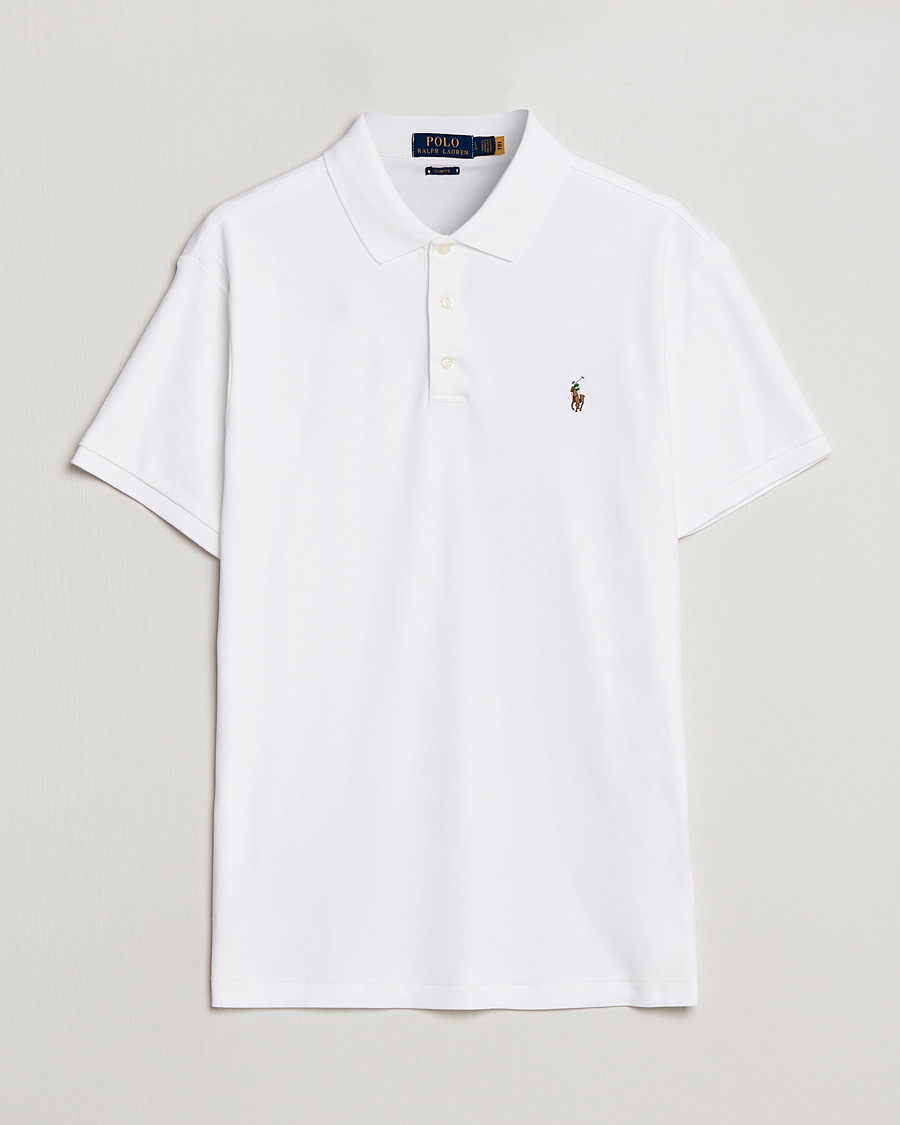 Herr | Pikéer | Polo Ralph Lauren | Slim Fit Pima Cotton Polo White
