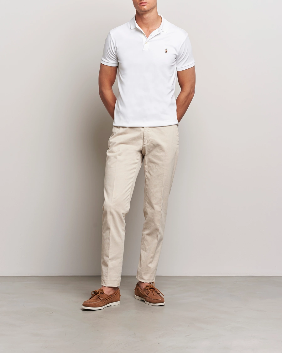 Herr | Pikéer | Polo Ralph Lauren | Slim Fit Pima Cotton Polo White