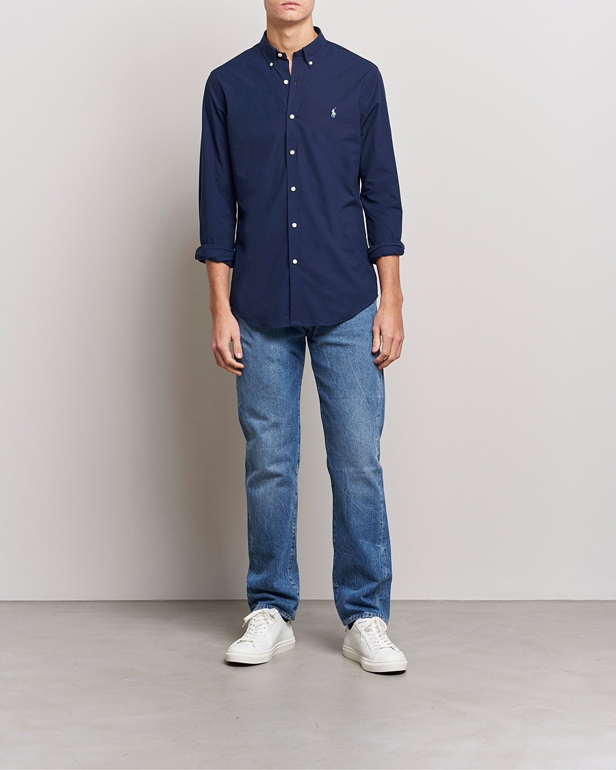 Herr | Skjortor | Polo Ralph Lauren | Slim Fit Shirt Poplin Newport Navy