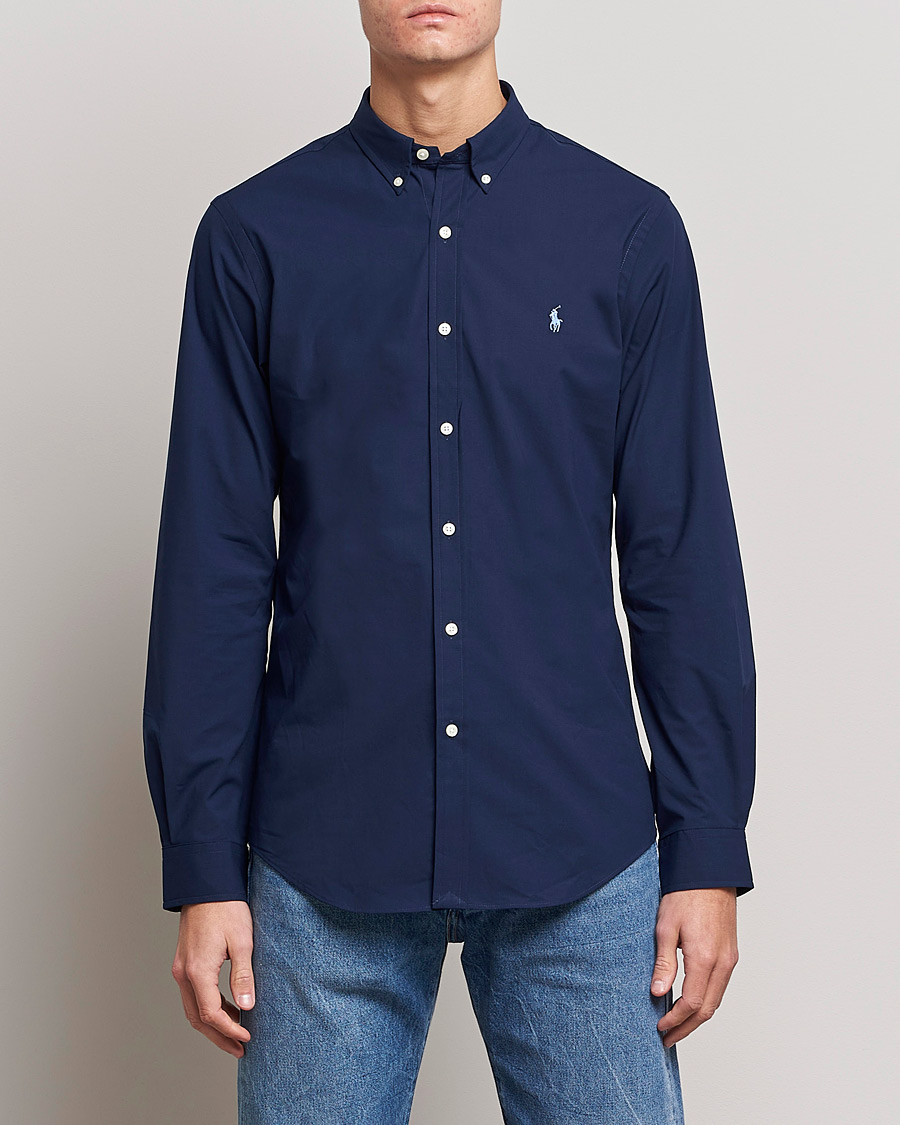 Herr | Casual | Polo Ralph Lauren | Slim Fit Shirt Poplin Newport Navy