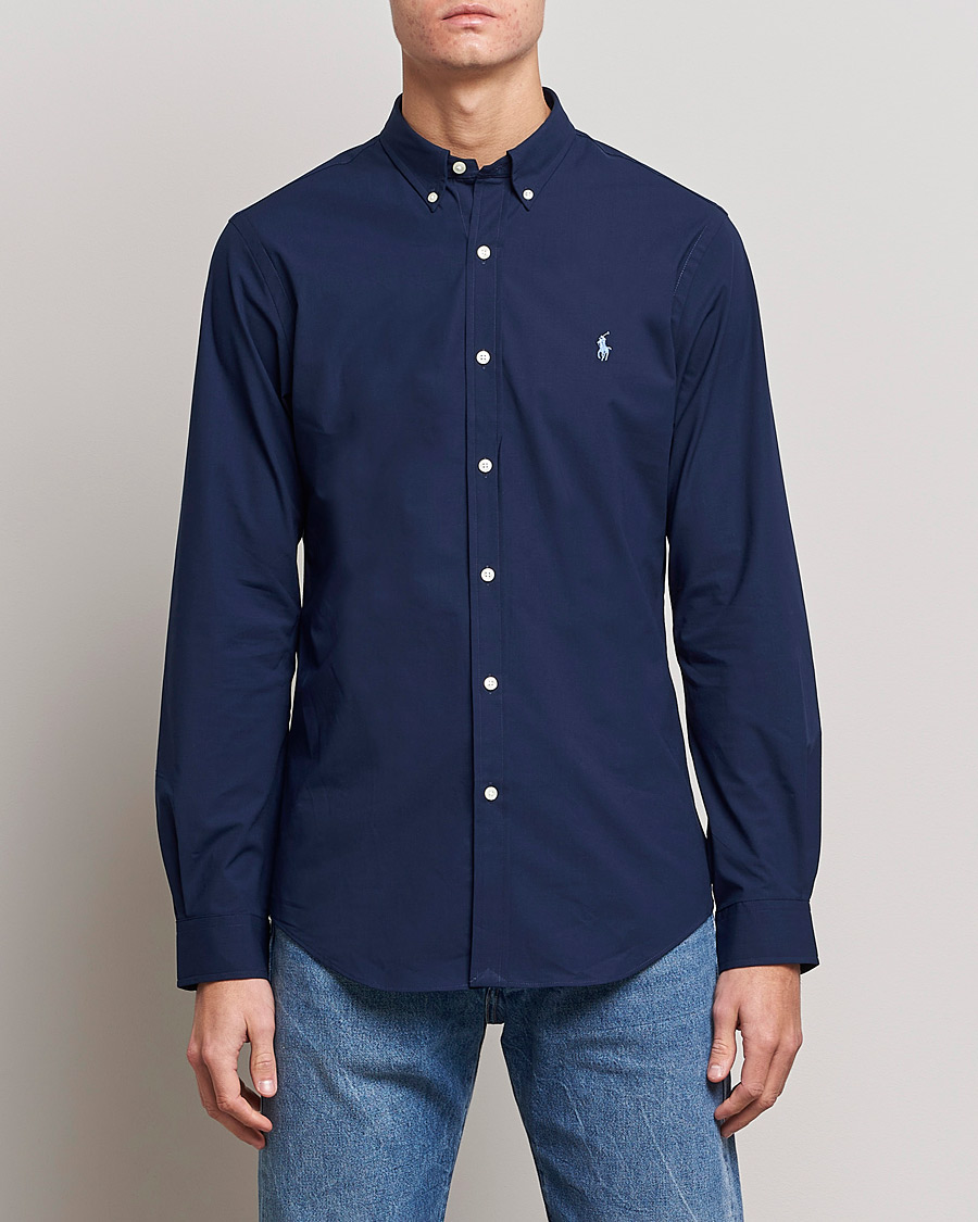 Herr | Casualskjortor | Polo Ralph Lauren | Slim Fit Shirt Poplin Newport Navy