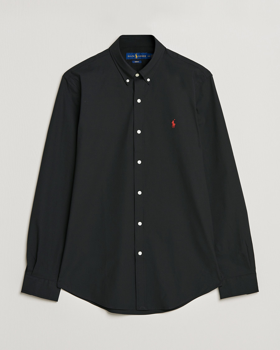 Herr | Preppy Authentic | Polo Ralph Lauren | Slim Fit Shirt Poplin Polo Black