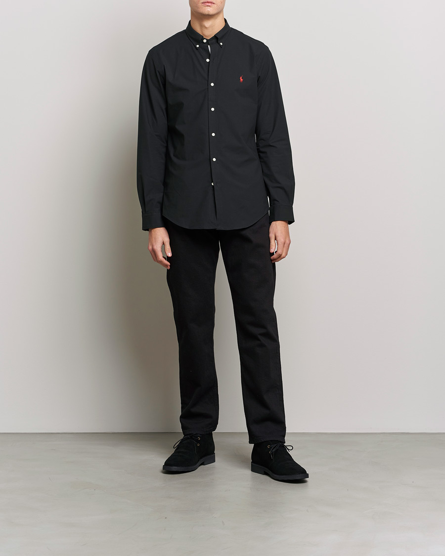 Herr | Skjortor | Polo Ralph Lauren | Slim Fit Shirt Poplin Polo Black