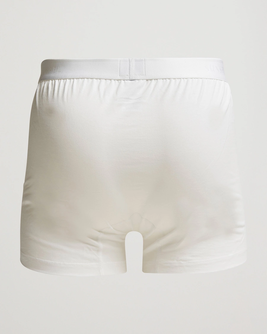 Herr | Boxershorts | Sunspel | Superfine Two Button Cotton White