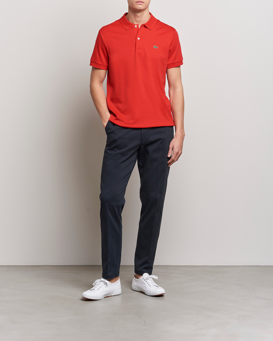 Herr | Pikéer | Lacoste | Pima Interlock Piké Red
