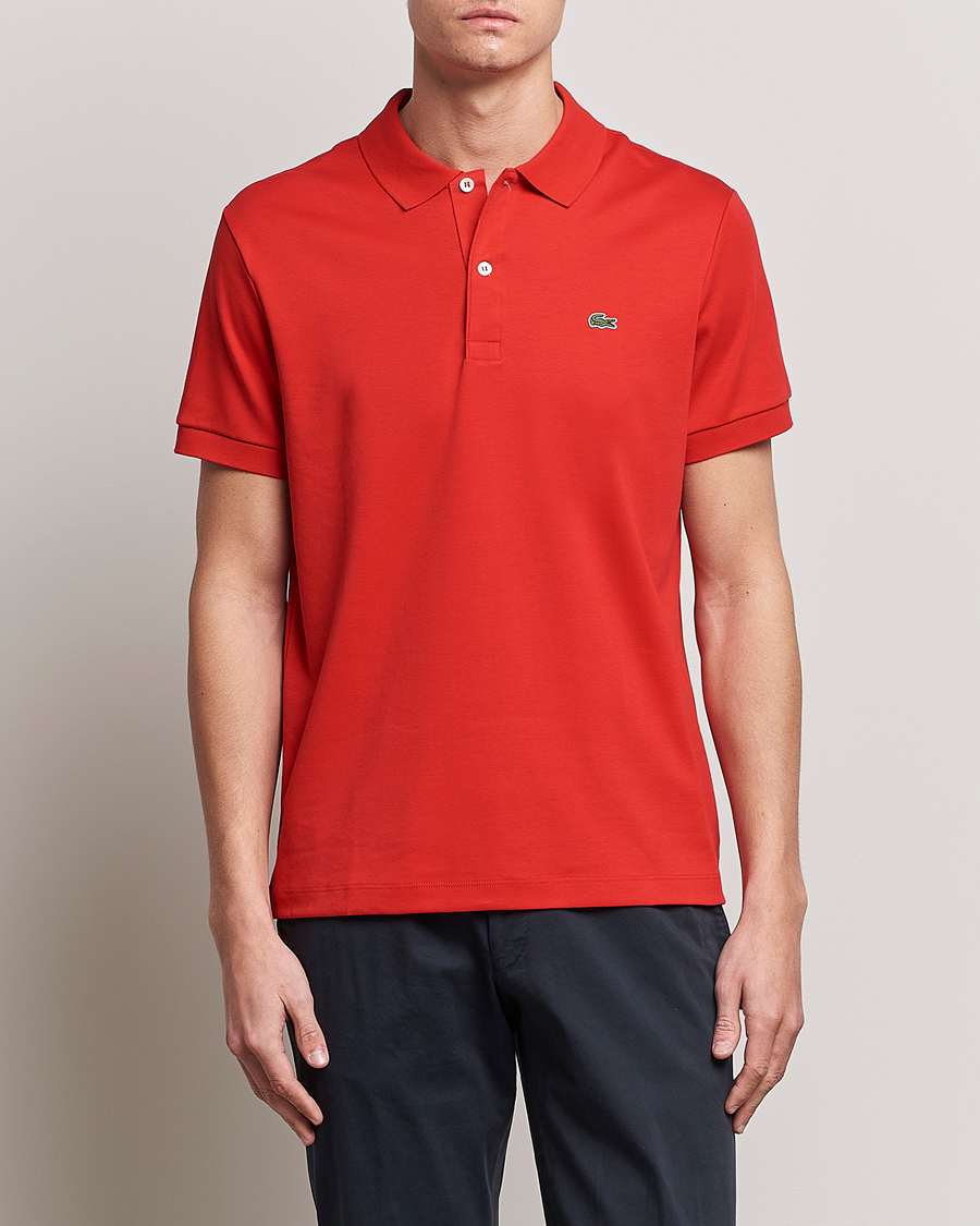 Herr | Pikéer | Lacoste | Pima Interlock Piké Red