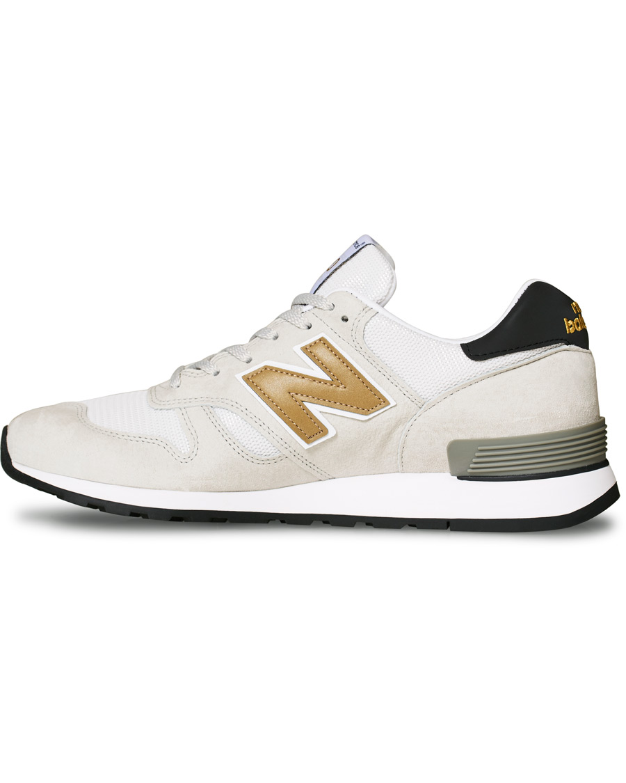 Herr | New Balance Made in England 670 Sneaker White/Gold | New Balance | Made in England 670 Sneaker White/Gold