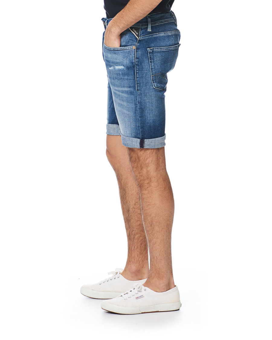Herr | Shorts | Replay | RBJ901 Strech Shredded Jeans Shorts Ten Year Wash