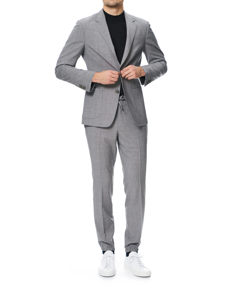 Herr | Kostymer | Z Zegna | Techmerino Washable Wool Suit Light Grey